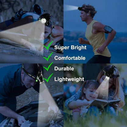 BowLift | 300LM Rechargeable LED Headlamp Zoomable Torch Tactical Headlight Flashlight