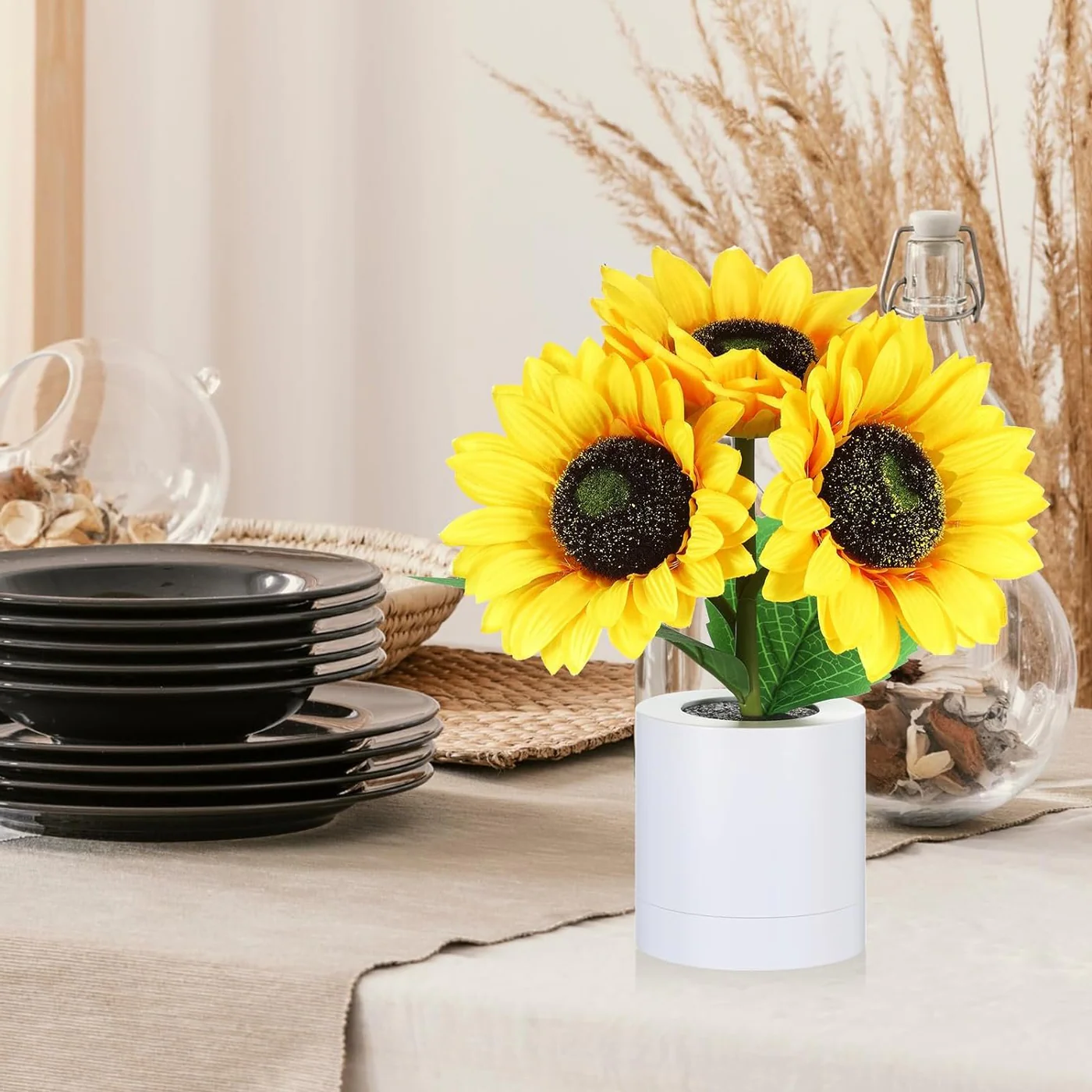 BowLift | Sunflower Lamp Artificial Sunflower in Pot with LED Lights for Valentine's Day, Mother's Day and Birthday Gifts