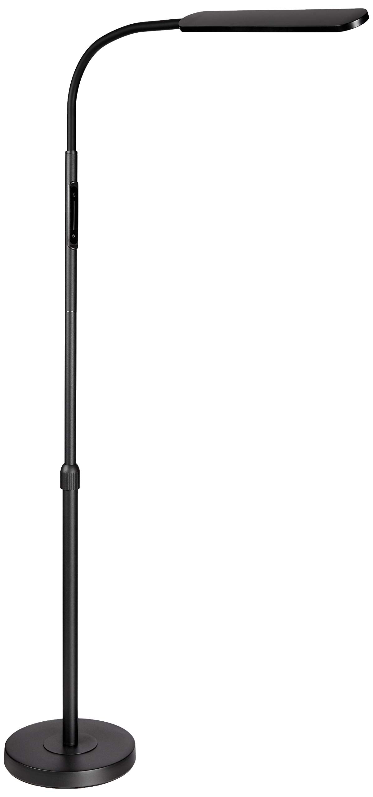 Skanto | Nxone Adjustable LED Floor Lamp, Black, Modern Reading Light with 4 Colors & Stepless Brightness