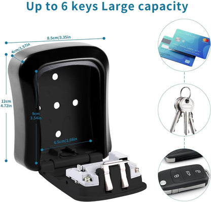 Skanto | Key Safe Wall Mounted - 4-Digit Combination Key Lock