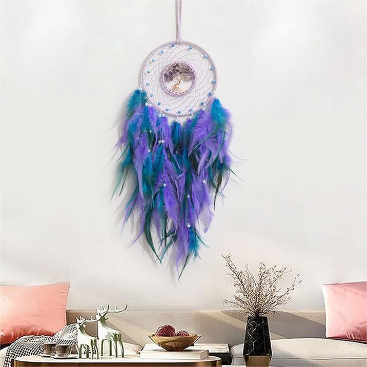 BowLift | Crystal Tree of Life Feather Glow Dreamcatcher