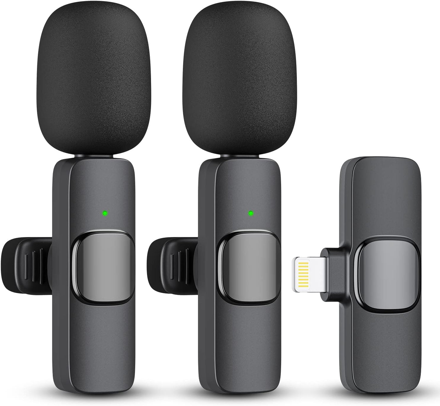 2-Pack wireless microphone for iPhone iPad Bowlift