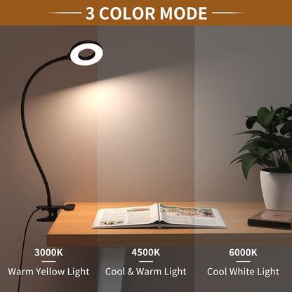 Skanto Skanto | 3 Color Modes LED Desk Clamp Lamp with & Flexible Gooseneck - Selvara (1+1 FREE)