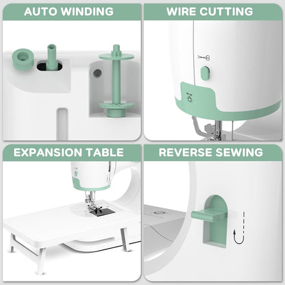 Skanto | Portable Sewing Machine with 12 Stitches and Extension Table – StitchPro