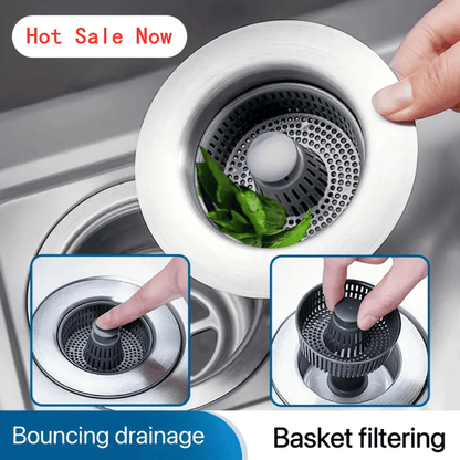 BowLift | New Upgraded Sink Bounce Core Drain Strainer