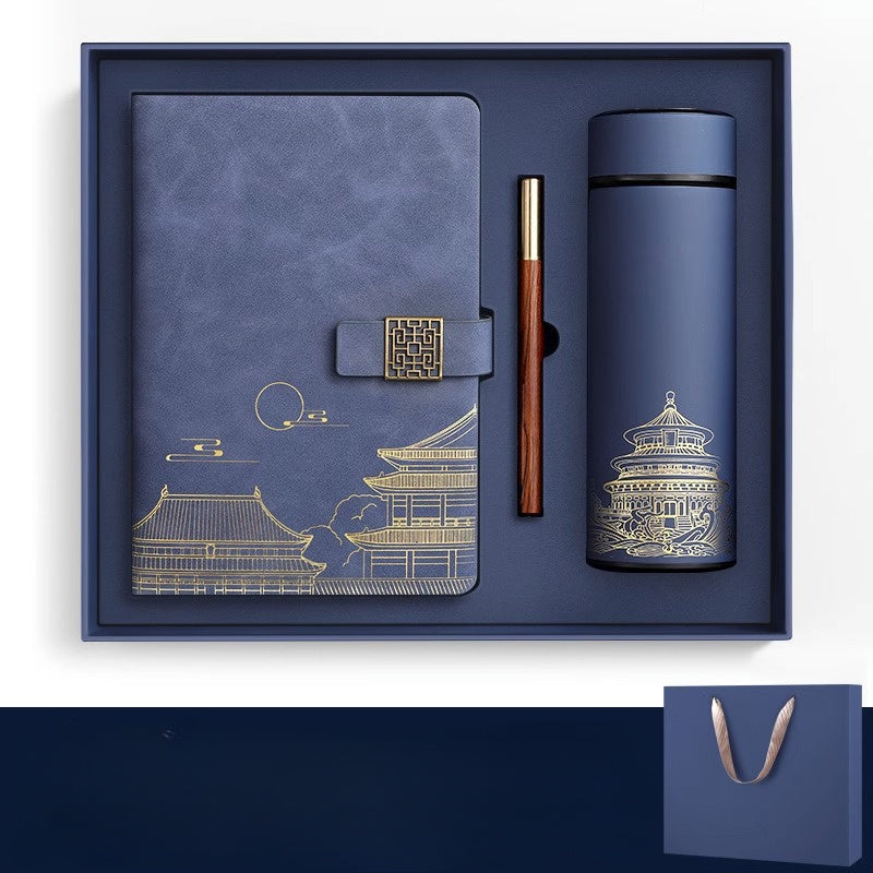 Imperia Luxe Gift Set – Notebook, Thermos Bottle and Pen in Gift Box | Karnz