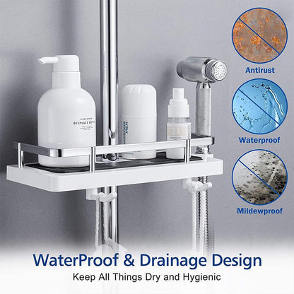 Norvo | Norvo Bathroom Rod Shower Caddy Storage Rack