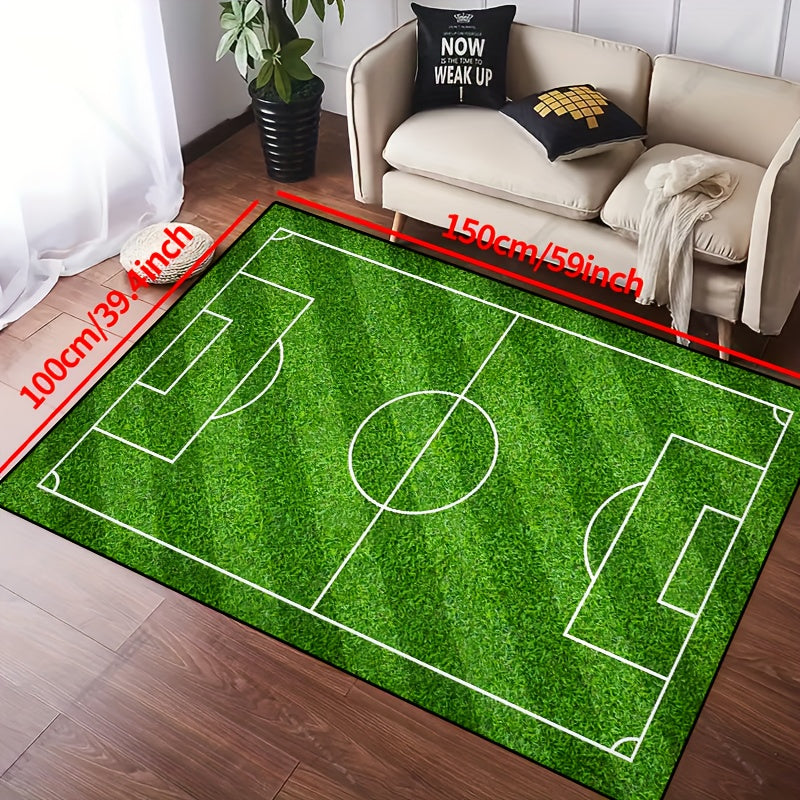 Skanto | SoccerPlay | Non-Slip Washable Rug for Living Room & Bedroom