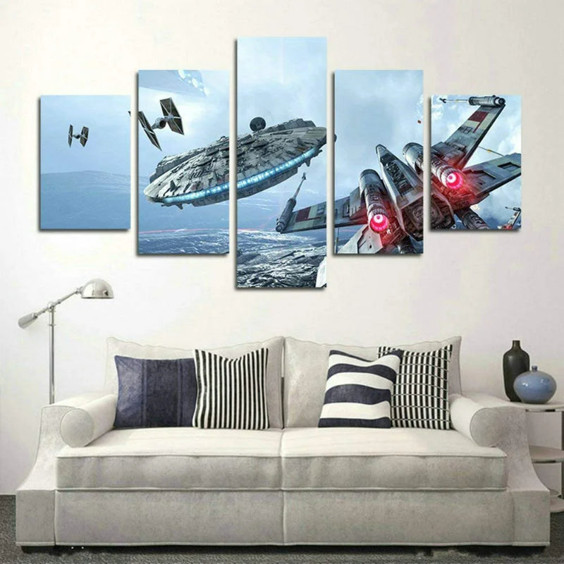 Set of 5 Falcon Wings Wall Canvas | Bowlift