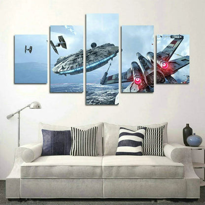 Set of 5 Falcon Wings Wall Canvas | Bowlift
