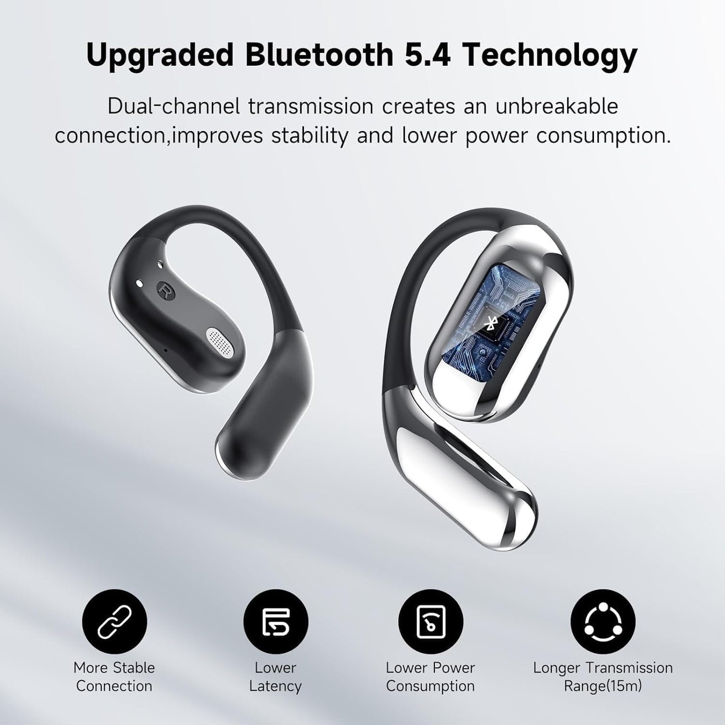 BowLift | Real-Time 3-in-1 AI Translator Earbuds with Bluetooth 5.3 and Noise Cancelling Mic