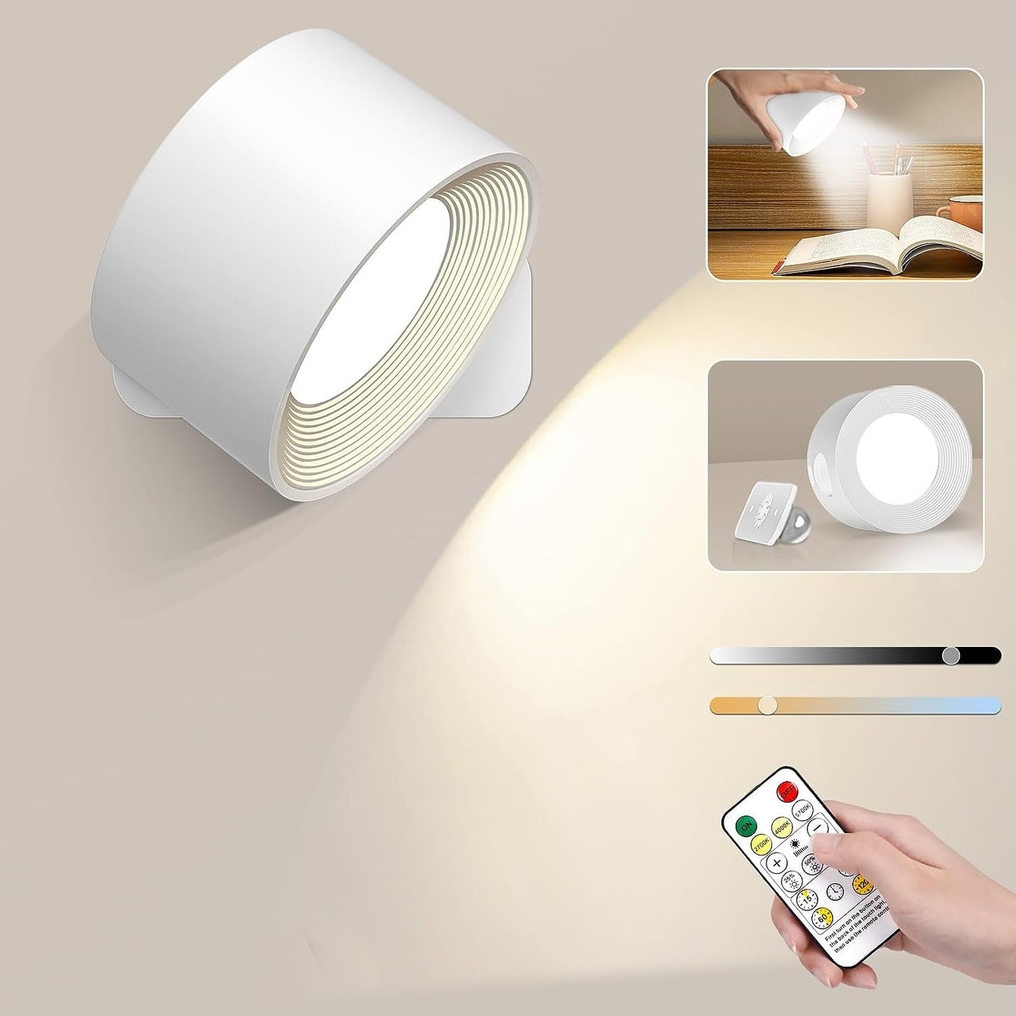 Skanto | Eternity Glow – Wireless LED Wall Lamp with Remote Control and Timer