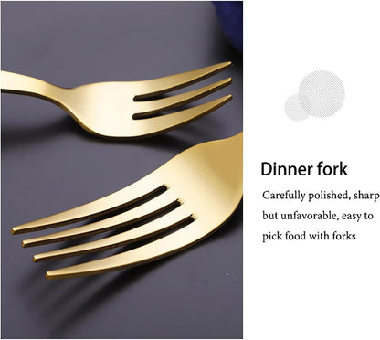 Skanto | Stainless Steel Flatware Set with Wood Grain Handles