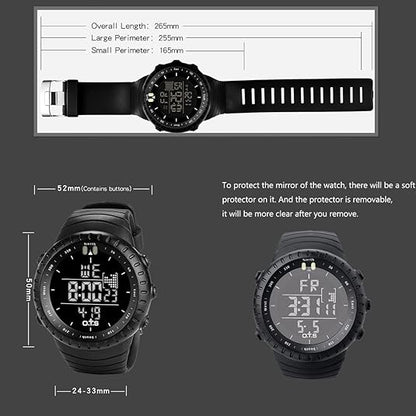 Kalsten | Henry Waterproof Men’s Digital Sports Watch – Shockproof, Tactical & LED Backlit Outdoor Timepiece