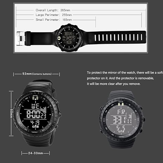 Skanto | Henry Waterproof Men's Digital Sports Watch – Shockproof, Tactical & LED Illuminated Outdoor Watch