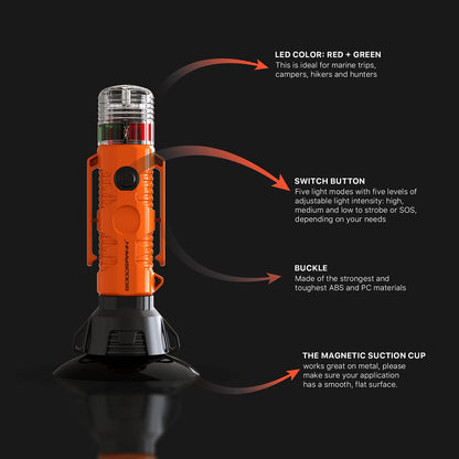 Skanto | Goodsmann Kayak Light With Marine Signal Rear Light & Suction Cup - Night Kayaking Essential