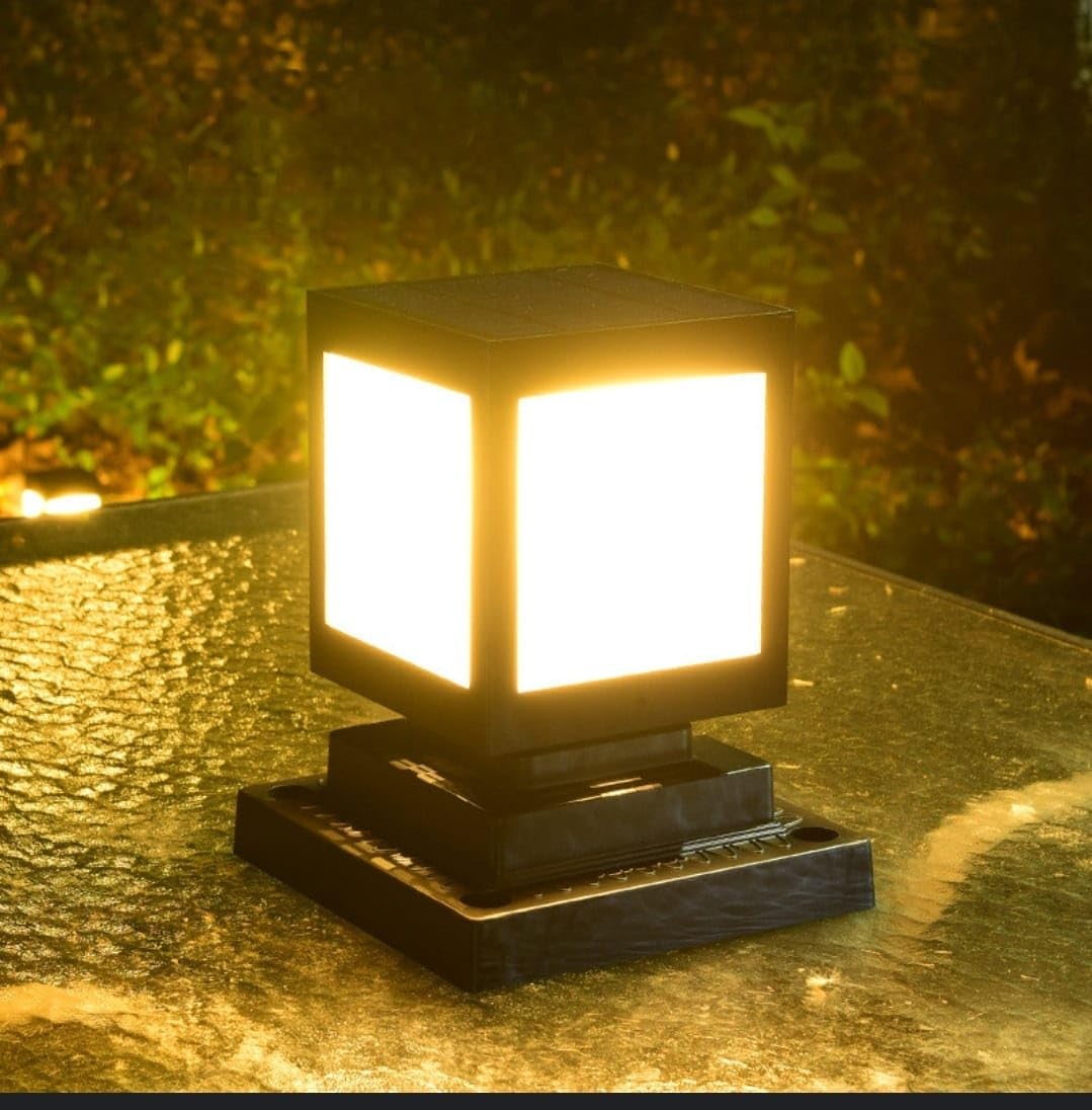BowLift | Solar LED garden lantern in square design – decorative outdoor lighting for paths and terrace