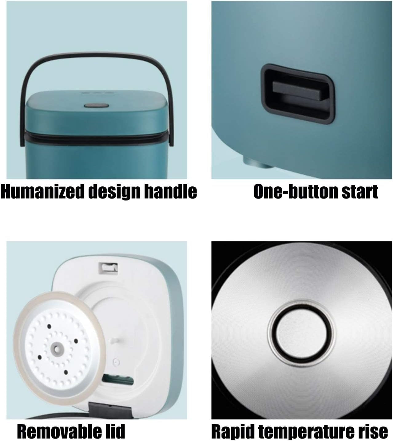 BowLift | MiniChef 1.2L Rice Cooker – Compact Multicooker with Steaming Function and One-Button Control