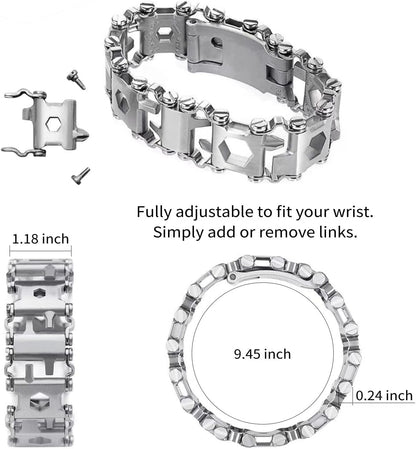 BowLift | 29-in-1 Stainless Steel Multitool Bracelet