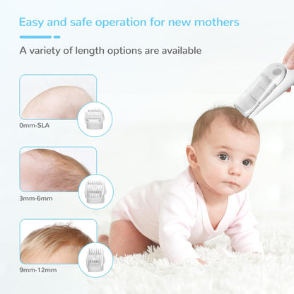 Baby Hair Clipper with Vacuum System – Waterproof Rechargeable Hair Clipper with Storage Box | Karnz