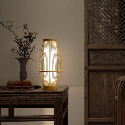 BowLift | Zen-Inspired Bamboo Table Lamp for Bedroom and Living Room