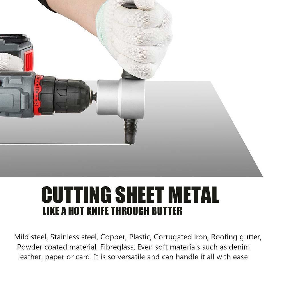 Skanto | Nibbler Cutter Drill Attachment Double Head Metal Sheet
