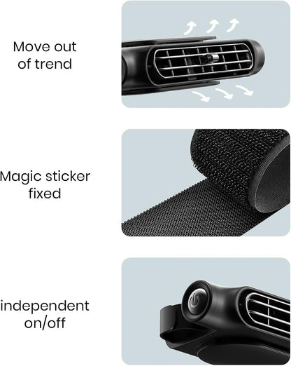 BowLift | 3 Speeds USB Car Cooling Fan & Headrest Mount – AutoBreeze (1+1 FREE)