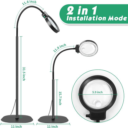 Skanto | Full-Page Magnifier with LED Light – Hands-Free Reading Aid for Books, Crafts & Hobbies