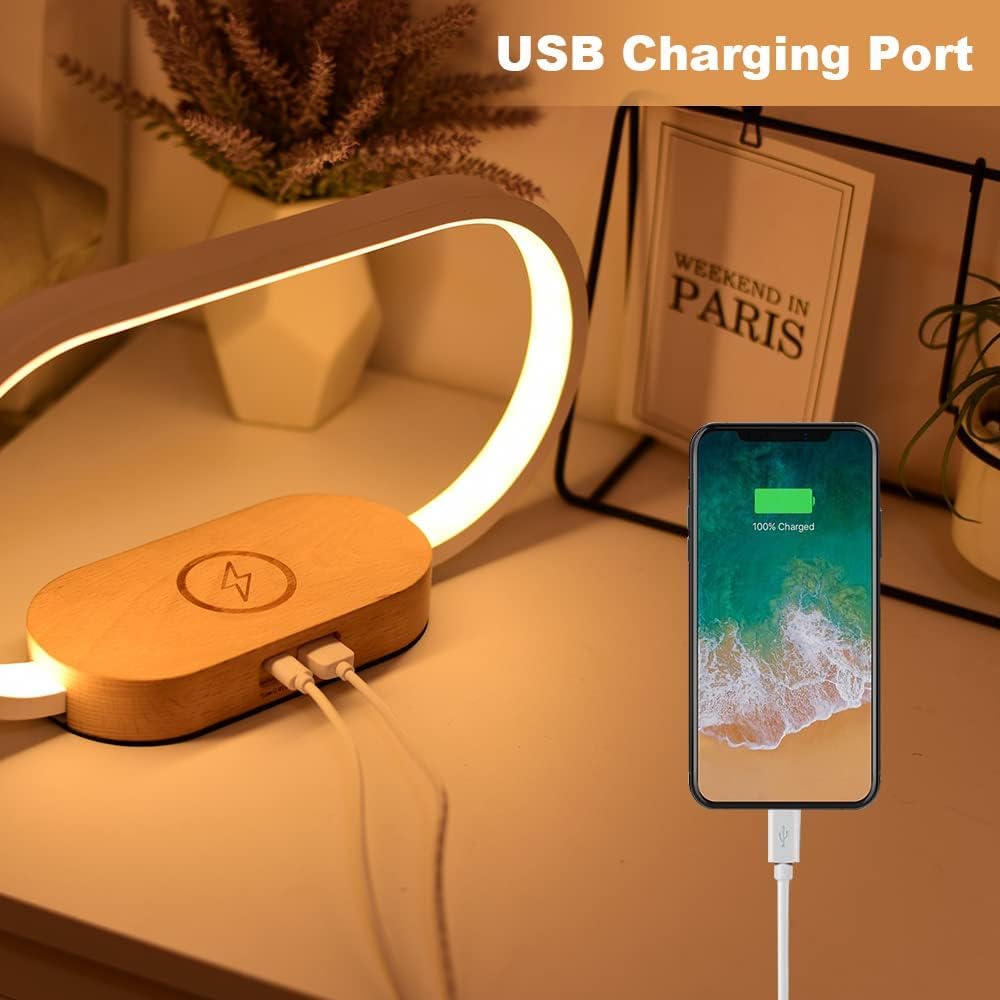 Skanto | Wireless Charging Bedside Lamp with Clock – Lumora