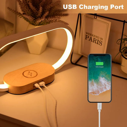 Skanto | Wireless Charging Bedside Lamp with Clock – Lumora