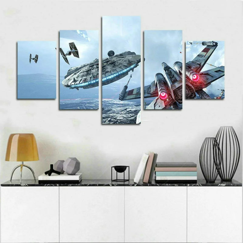 Set of 5 Falcon Wings Wall Canvas | Bowlift