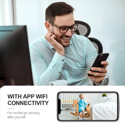 Mini surveillance camera 4K, WiFi, hidden indoor camera with night vision