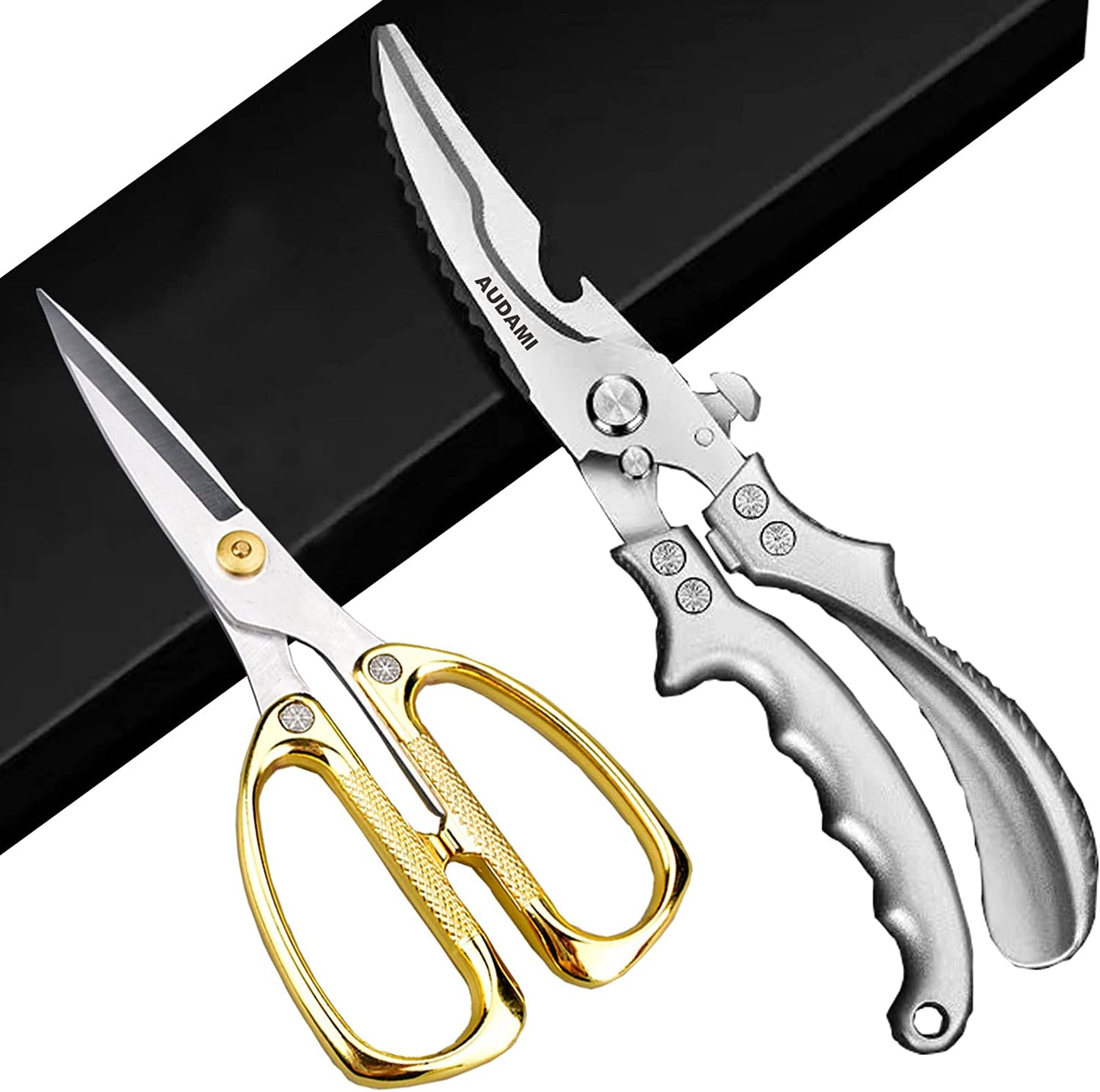 Kitchen Scissors Heavy Duty Kitchen Shears Set 2-Pack, Poultry Shears Heavy Duty Professional