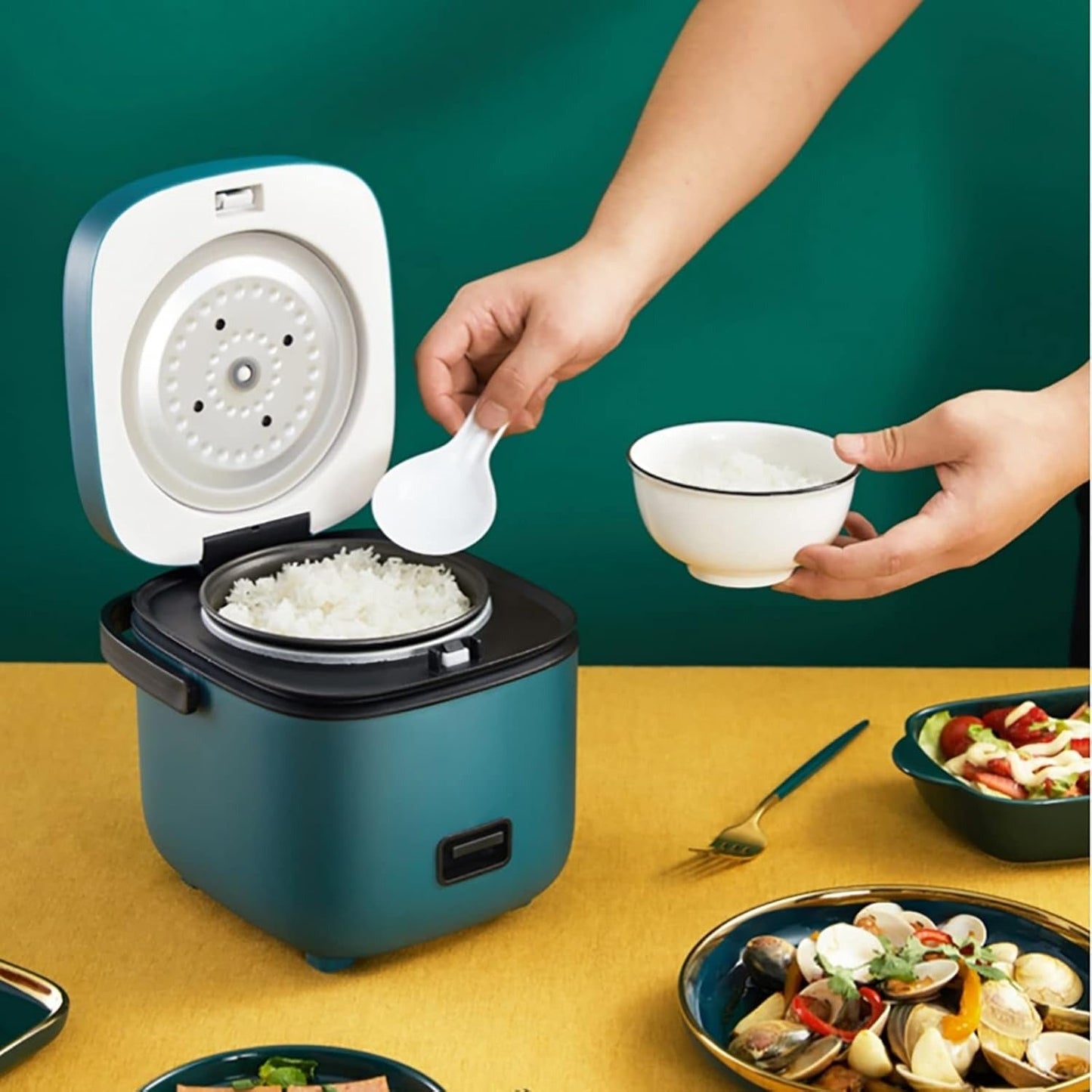 BowLift | MiniChef 1.2L Rice Cooker – Compact Multicooker with Steaming Function and One-Button Control