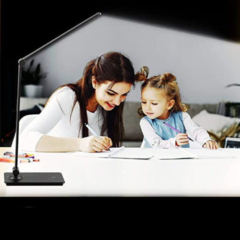 Kalsten | LED desk lamp, touch control desk lamp with 3 brightness levels, dimmable office lamp with adjustable arm, foldable table lamp for desk bedroom nightstand office