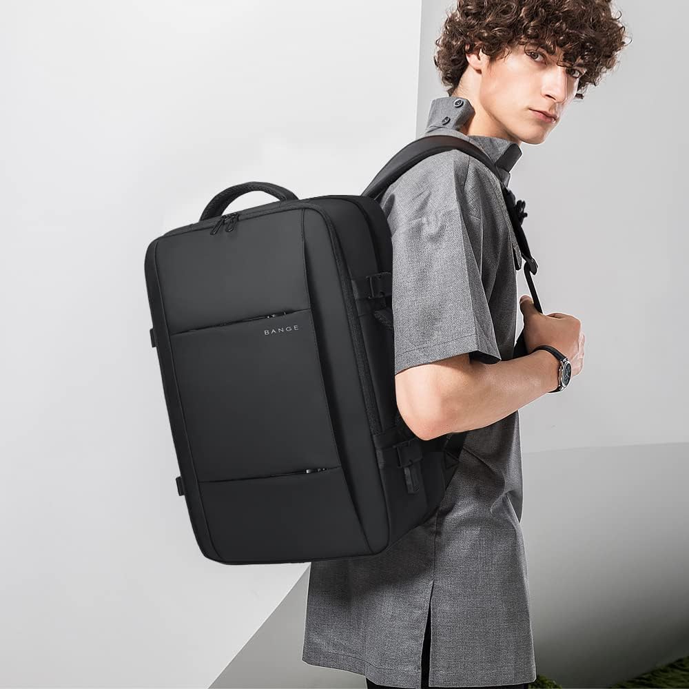 Expandable 26-45L waterproof travel backpack with laptop compartment & duffle carry | Karnz
