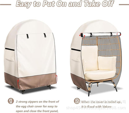 BowLift | Waterproof Egg Chair Cover with Double Zipper – Solara