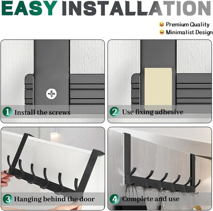 Skanto | Over Door Hook Rack with 6 Hooks