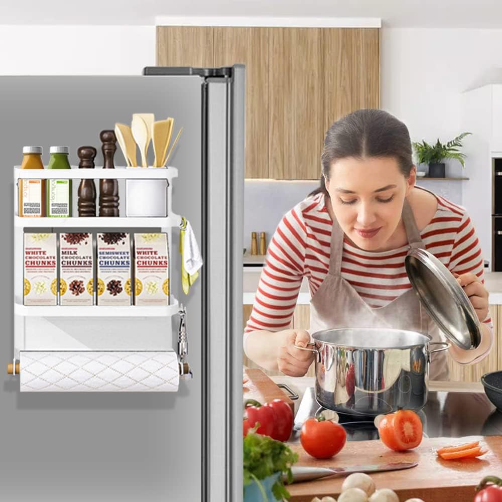 BowLift | Magnetic Fridge Spice Rack with Paper Towel Holder – Oryden