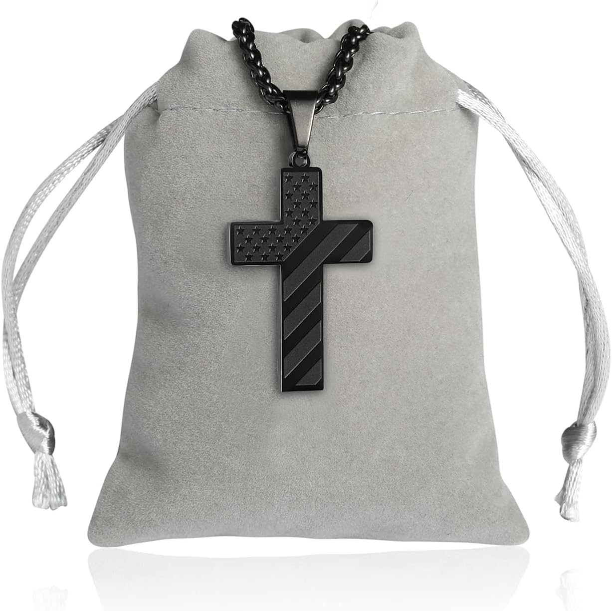 BowLift | IronPride Cross American Flag Cross Necklace