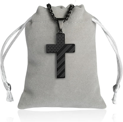 BowLift | IronPride Cross American Flag Cross Necklace