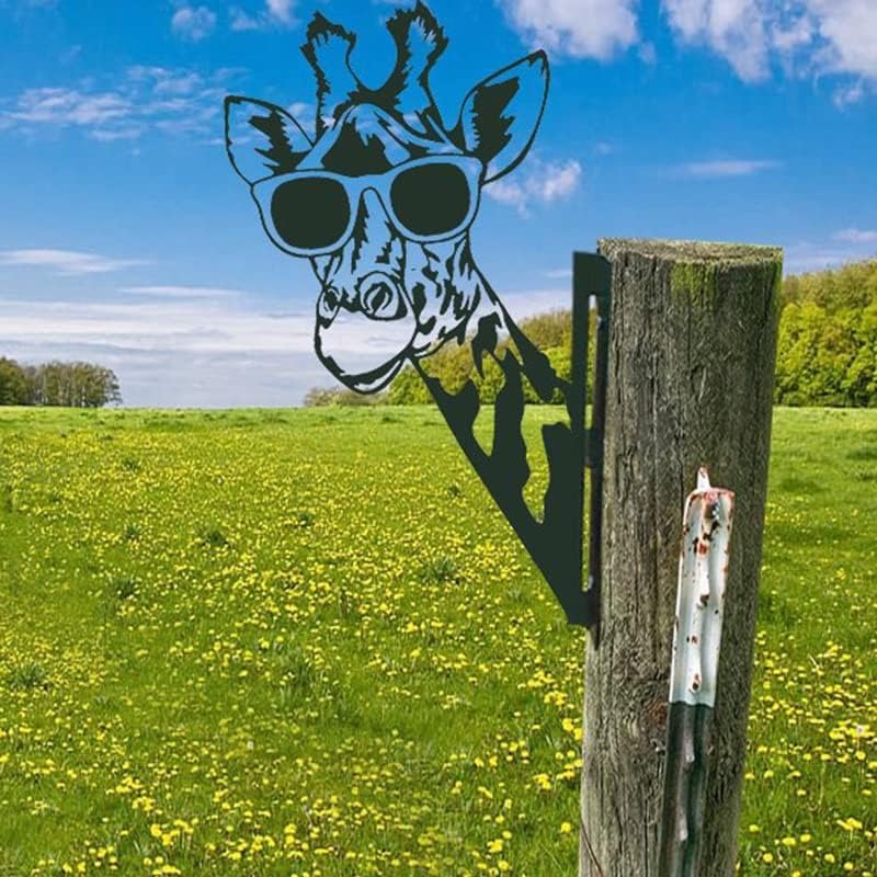 Outdoor Garden Farm Peeking Goat Metal Artwork Indoor Decor | Karnz