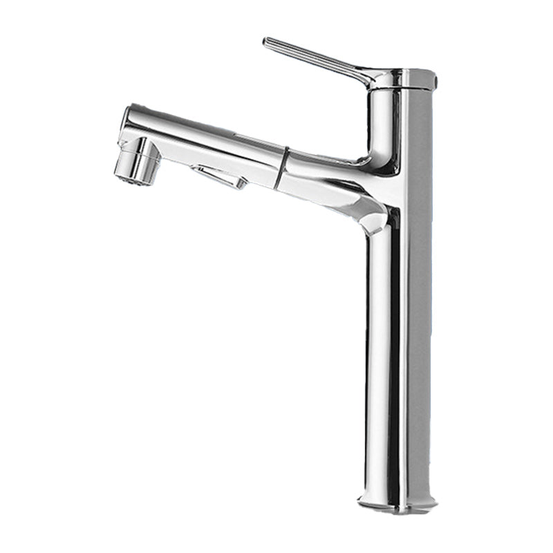 Pull-out single-lever 1-hole basin mixer