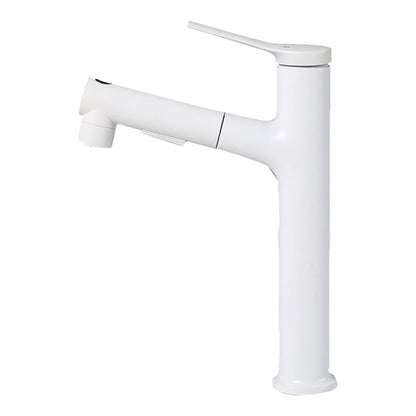 Pull-out single-lever 1-hole basin mixer