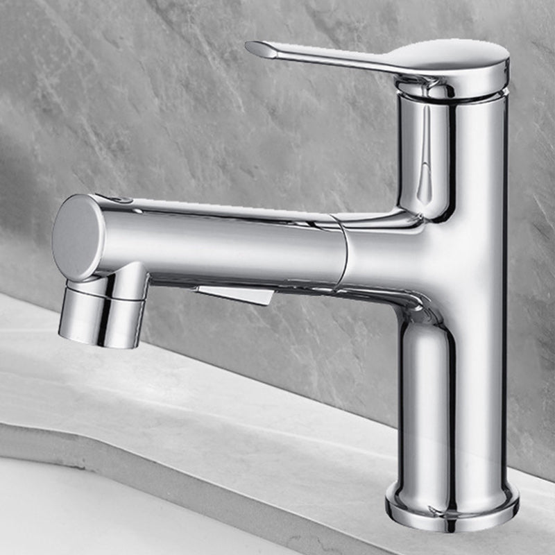 Pull-out single-lever 1-hole basin mixer