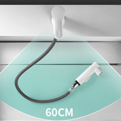 Pull-out single-lever 1-hole basin mixer