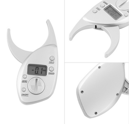 BowLift | Digital body fat meter, skinfold meter, LCD display, analyzer, measuring tape, slimming scale, weight loss, non-slip handle