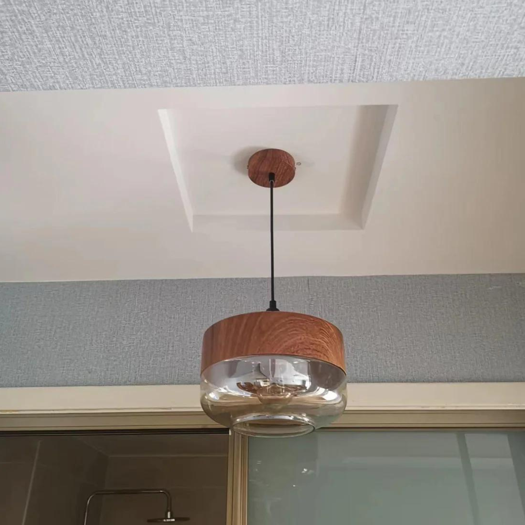 BowLift | Stylish Scandinavian Wooden Ceiling Lamp - NordLuna