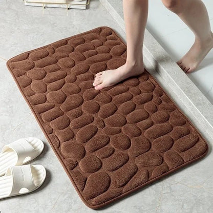 Skanto | Coated Bath Mat with Stone Texture