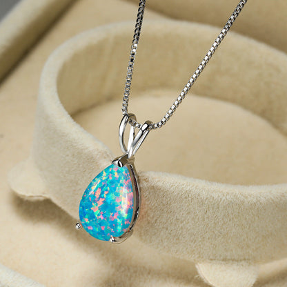 Skanto | Minimalist Drop Opal Pendant Necklace - Selina